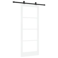 Vidaxl Drsna vrata ORKDAL Bela 86 x 211 cm Les in kovina