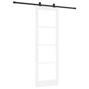 Vidaxl Drsna vrata ORKDAL Bela 78 x 232 cm Les in kovina