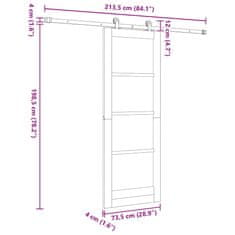 Vidaxl Drsna vrata ORKDAL Bela in črna 73.5 x 198.5 cm