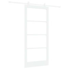 Vidaxl Drsna vrata ORKDAL Bela 93 x 202 cm Les in kovina