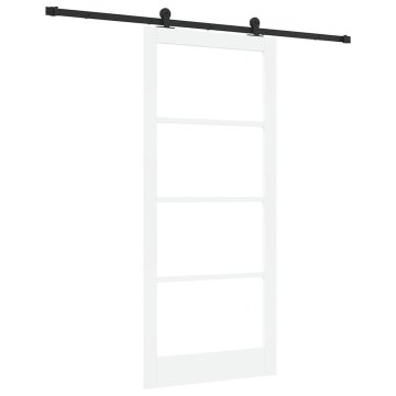 Vidaxl Drsna vrata ORKDAL Bela 93 x 211 cm Les in kovina