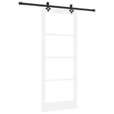 Vidaxl Drsna vrata ORKDAL Bela 86 x 211 cm Les in kovina