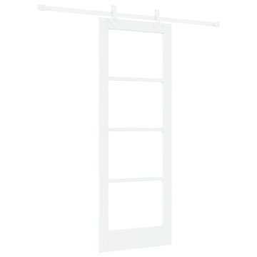 Vidaxl Drsna vrata Bela 73.5 x 198.5 cm Les in kovina