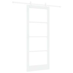 Vidaxl Drsna vrata Bela 86 x 211 cm Les in kovina