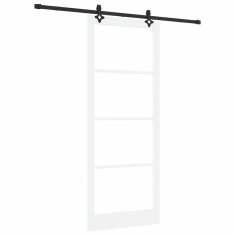 Vidaxl Drsna vrata Bela 93 x 232 cm Les in kovina