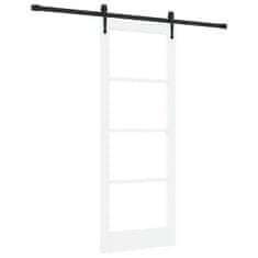 Vidaxl Drsna vrata Bela 78 x 202 cm Les in kovina