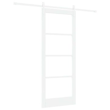 Vidaxl Drsna vrata Bela 83 x 202 cm Les in kovina