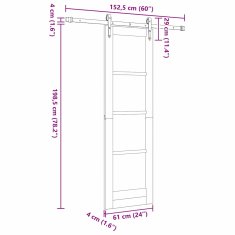 Vidaxl Drsna vrata ORKDAL Rjava 61 x 198.5 cm Trdna borovina