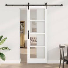 Vidaxl Drsna vrata s &apos;ORKDAL&apos;opremo Bela 73.5x211 cm