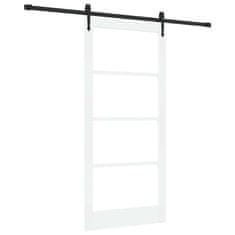 Vidaxl Drsna vrata ORKDAL Bela 93 x 202 cm Les in kovina
