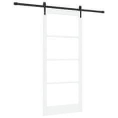 Vidaxl Drsna vrata ORKDAL Bela 93 x 211 cm Les in kovina