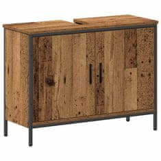 Vidaxl Komplet pohištva za kopalnico 3 pcs Rjava 60 x 16 x 60 cm