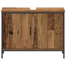 Vidaxl Komplet pohištva za kopalnico 3 pcs Rjava 60 x 16 x 60 cm