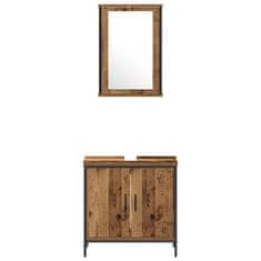 Vidaxl Komplet pohištva za kopalnico 4 pcs Rjava 33 x 33 x 185.5 cm