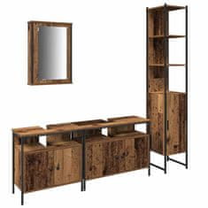Vidaxl Komplet pohištva za kopalnico 4 pcs Star les 33 x 33 x 185.5 cm