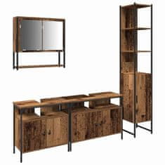Vidaxl Komplet pohištva za kopalnico 4 pcs Star les 33 x 33 x 185.5 cm