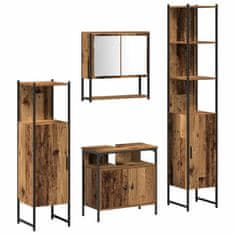 Vidaxl Komplet pohištva za kopalnico 4 pcs Star les 33 x 33 x 185.5 cm