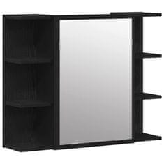 Vidaxl Komplet pohištva za kopalnico 4 pcs Črna 30 x 30 x 179.5 cm