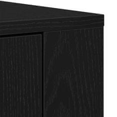 Vidaxl Komoda Črni hrast 80 x 33 x 70 cm Konstruiran les
