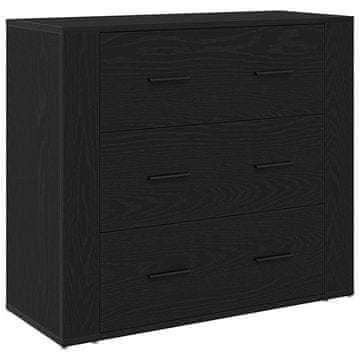 Vidaxl Strani šal Črna Orehovina 80 x 33 x 70 cm Konstruiran les