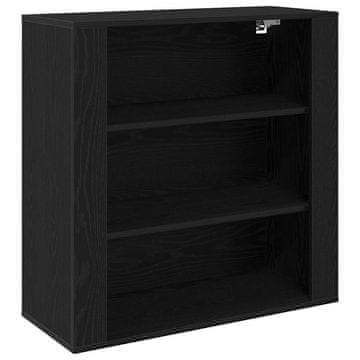 Vidaxl Omarica na steni Črni hrast 80 x 33 x 80 cm Konstruiran les