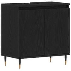 Vidaxl Umivalna omara Črna Orehovina 58 x 33 x 60 cm Konstruiran les