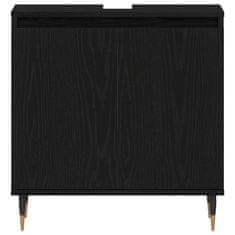 Vidaxl Umivalna omara Črna Orehovina 58 x 33 x 60 cm Konstruiran les