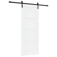 Vidaxl Drsna vrata Bela in črna 83 x 202 cm