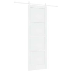Vidaxl Drsna vrata Bela 78 x 232 cm Masivna borova drevesa in jeklo