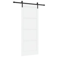 Vidaxl Drsna vrata Bela in črna 83 x 211 cm