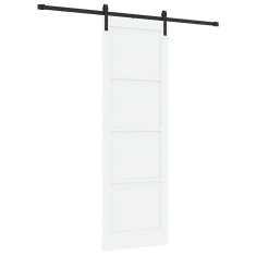 Vidaxl Drsna vrata Bela in črna 78 x 232 cm