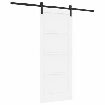Vidaxl Drsna vrata Bela in črna 83 x 202 cm
