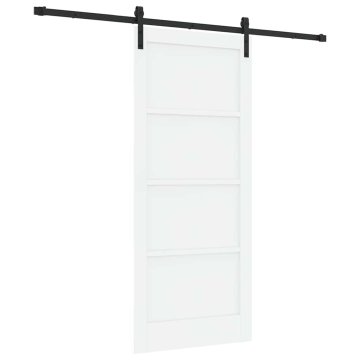 Vidaxl Drsna vrata Bela in črna 86 x 198,5 cm