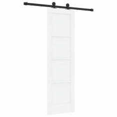 Vidaxl Drsna vrata ORKDAL Bela in črna 61 x 198.5 cm