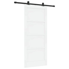 Vidaxl Drsna vrata ORKDAL Bela in črna 86 x 198,5 cm