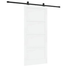 Vidaxl Drsna vrata ORKDAL Bela in črna 93 x 202 cm