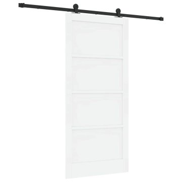 Vidaxl Drsna vrata ORKDAL Bela in črna 93 x 202 cm