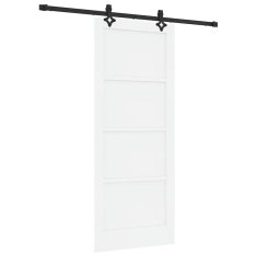 Vidaxl Drsna vrata Bela in črna 83 x 202 cm