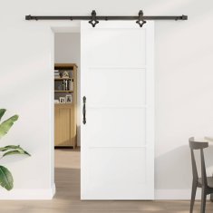 Vidaxl Drsna vrata Bela in črna 83 x 202 cm