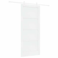 Vidaxl Drsna vrata Bela 86 x 198,5 cm Masivna borova drevesa in jeklo