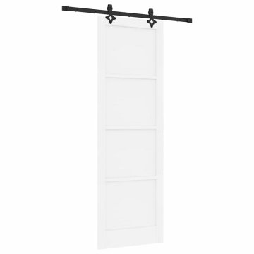 Vidaxl Komplet drsnih vrat Drugo ORKDAL Bela in črna 78 x 232 cm