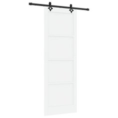 Vidaxl Komplet drsnih vrat ORKDAL Bela in črna 83 x 232 cm