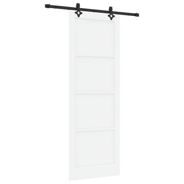 Vidaxl Komplet drsnih vrat ORKDAL Bela in črna 83 x 232 cm