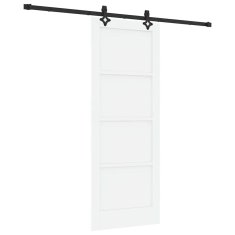 Vidaxl Komplet drsnih vrat ORKDAL Bela in črna 78 x 202 cm