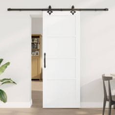 Vidaxl Komplet drsnih vrat ORKDAL Bela in črna 78 x 202 cm