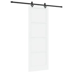 Vidaxl Komplet drsnih vrat ORKDAL Bela in črna 83 x 232 cm