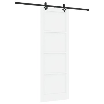 Vidaxl Komplet drsnih vrat ORKDAL Bela in črna 83 x 232 cm