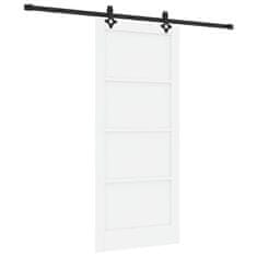Vidaxl Komplet drsnih vrat ORKDAL Bela in črna 86 x 198,5 cm