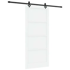 Vidaxl Komplet drsnih vrat ORKDAL Bela in črna 93 x 211 cm