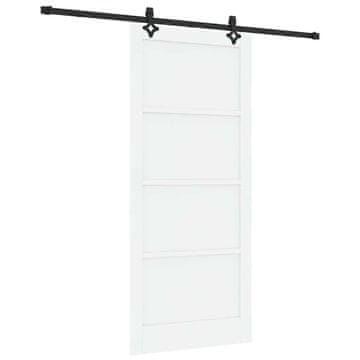 Vidaxl Komplet drsnih vrat Drugo ORKDAL Bela in črna 93 x 211 cm